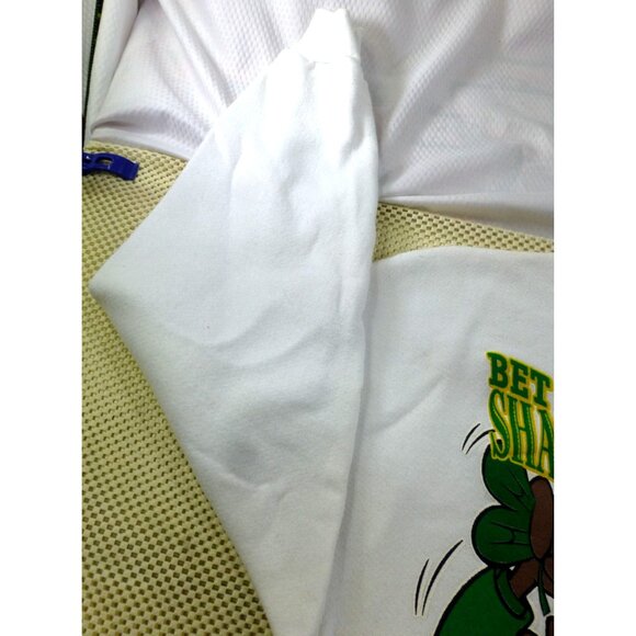 Vintage 1997 Looney Tunes Taz Im Lucky Sweatshirt St. Patricks Day Large White - Picture 9 of 12